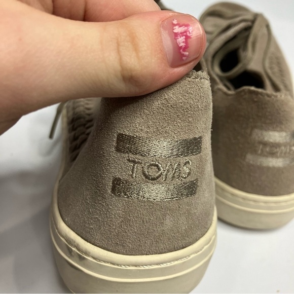 Toms Lennox Desert taupe lace up shoes size 12 - Picture 6 of 8